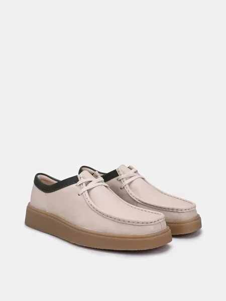 Кожаные ботинки Clarks бежевые