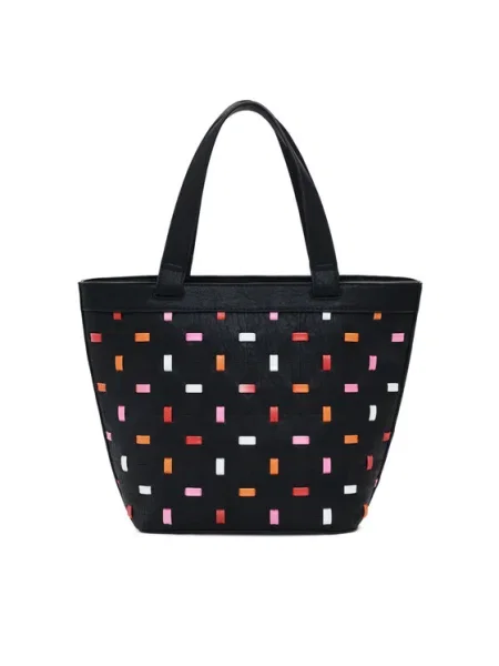 Desigual Shopper oranžová / ružová / červená čierna