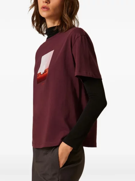 Tricou Twinset cu imagine roșu