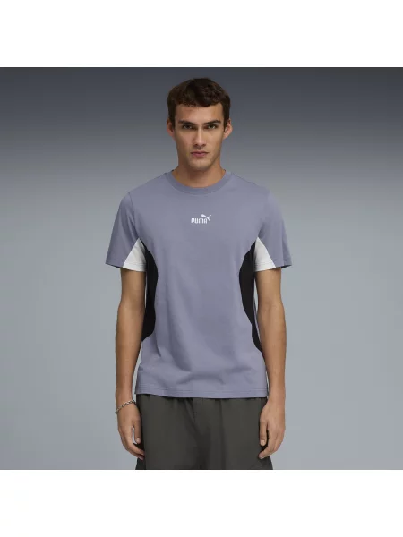 PUMA Koszulka Essentials z blokami kolorów Odzież S szary
