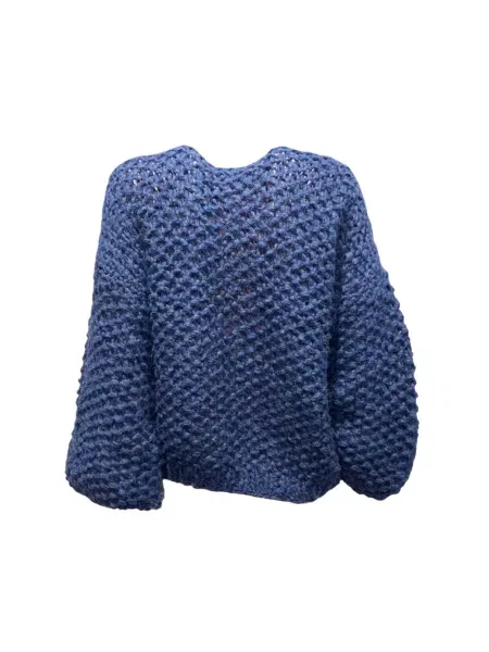 Sweter Maiami z nadrukiem niebieski
