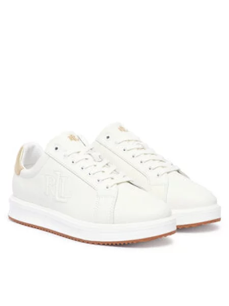 LAUREN RALPH LAUREN Sportcipők Ainsley Metallic fehér