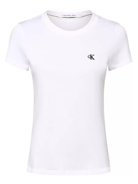 Calvin Klein Jeans Koszulka Kobiety jednolity M biały