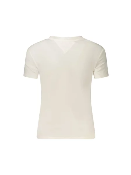 Tommy Jeans T-Shirt Linear Écru biała