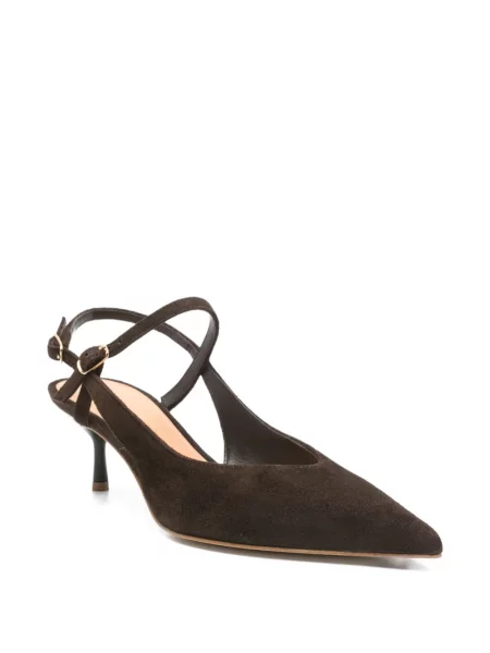 Pantofi cu toc The Seller din piele de căprioară maro