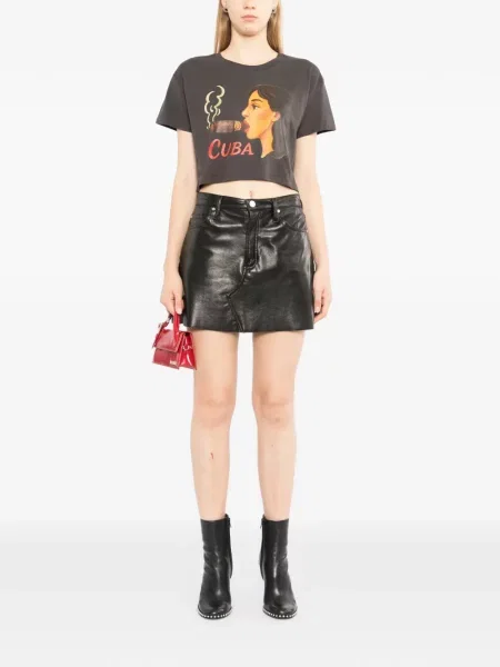 Decupat tricou Melt cu imagine gri