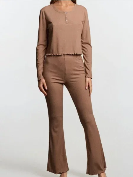 Піжамний комплект із двох предметів сіро-фіолетовий фіолетова