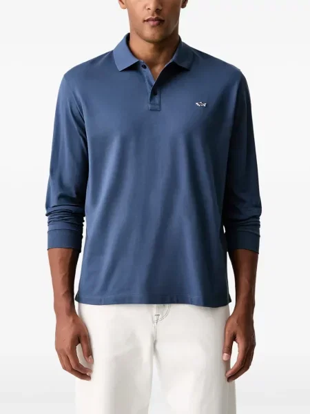 Lung tricou polo Paul & Shark albastru