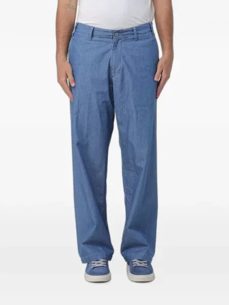 Pantaloni Emporio Armani cu autograf albastru