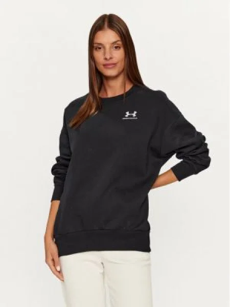 Under Armour Bluză Essential Flc Os Crew negru