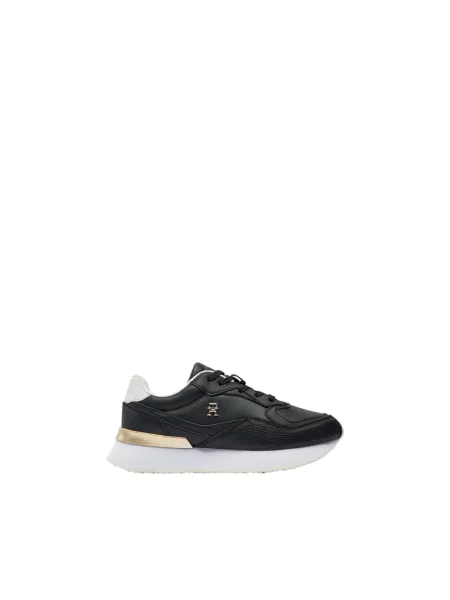 Sneakersy Tommy Hilfiger skórzane czarne