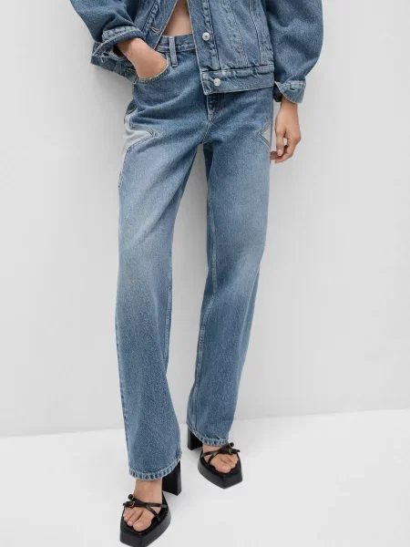 Прямі джинси MANGO синій
