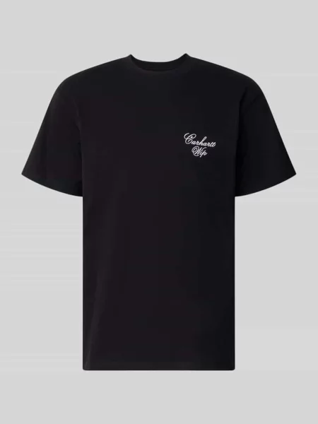 T-shirt z wyhaftowanym logo model Gracious' Carhartt Work In Progress czarna
