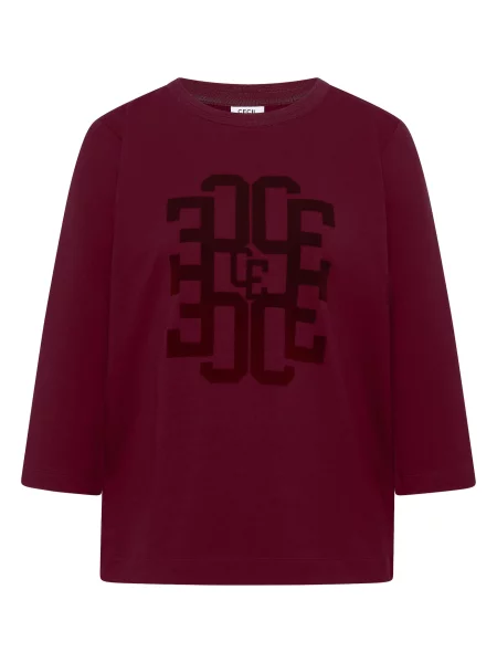 CECIL Tricou merlot / roşu închis roșu