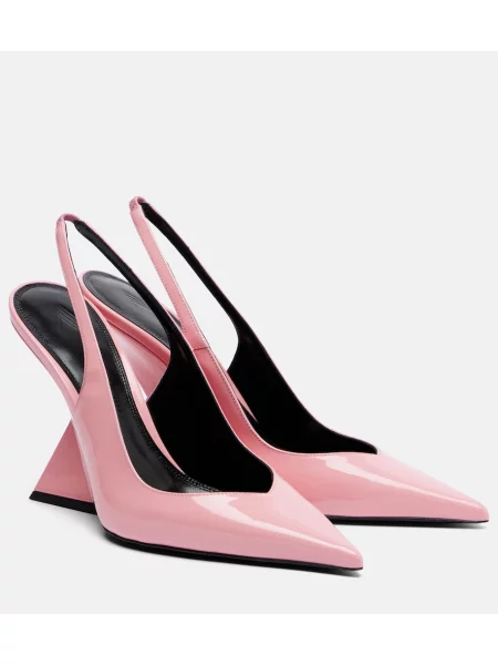 Pantofi cu toc The Attico din piele slingback roz