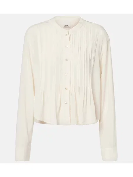 Bluză Isabel Marant plisată bej