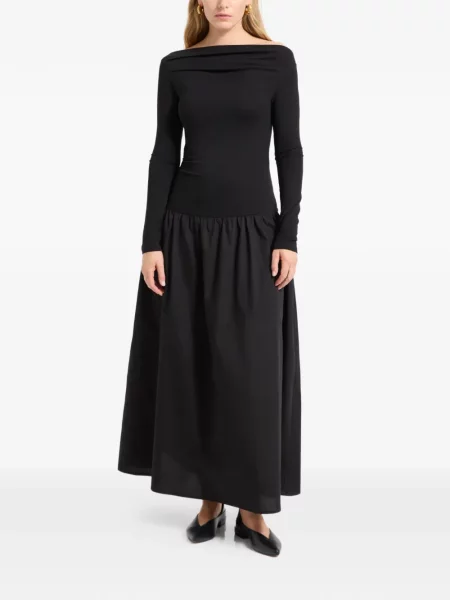 Rochie maxi Marcella lungă de costum negru