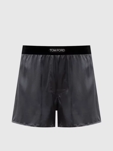 Боксери із шовку з логотипом Tom Ford сірі