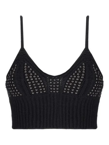 Dzianinowy top Laneus czarny