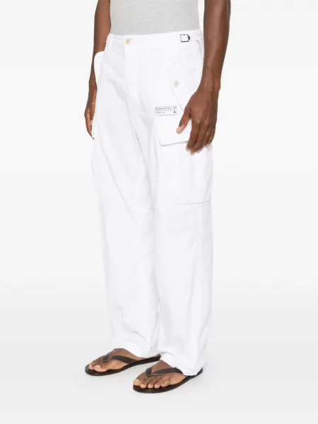 Pantaloni Dsquared2 cu autograf alb