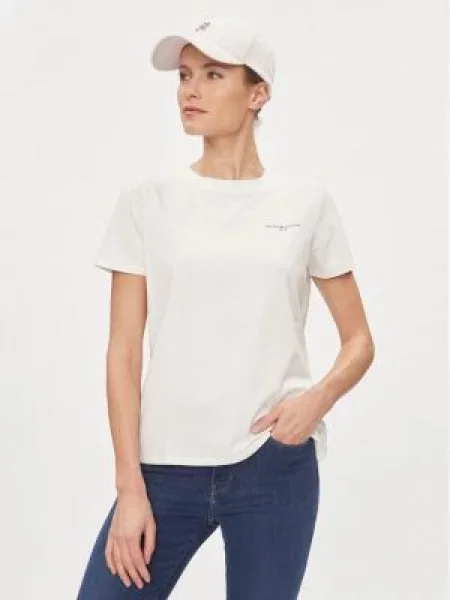 Tommy Hilfiger basic majica kratkih rukava ženska bež