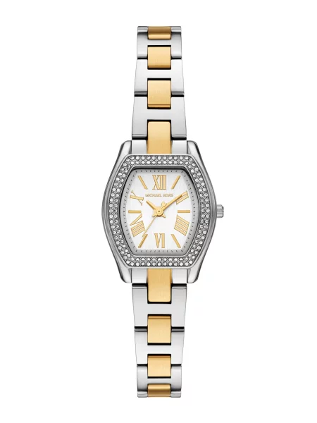 MICHAEL Michael Kors Ceas analogic CHELSEA auriu / argintiu / transparent alb