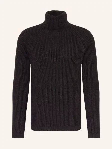 Sweter z dzianiny o kroju regular fit z elastycznymi zakończeniami Drykorn czarny