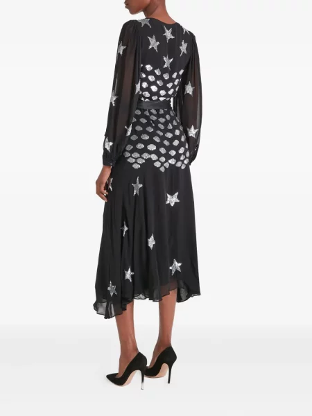 Rochie Temperley London cu paiete de costum negru