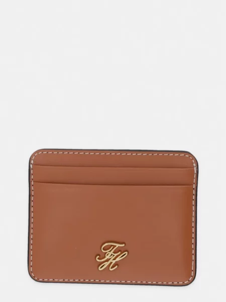 Tommy Hilfiger etui za kartice usnjen rjava