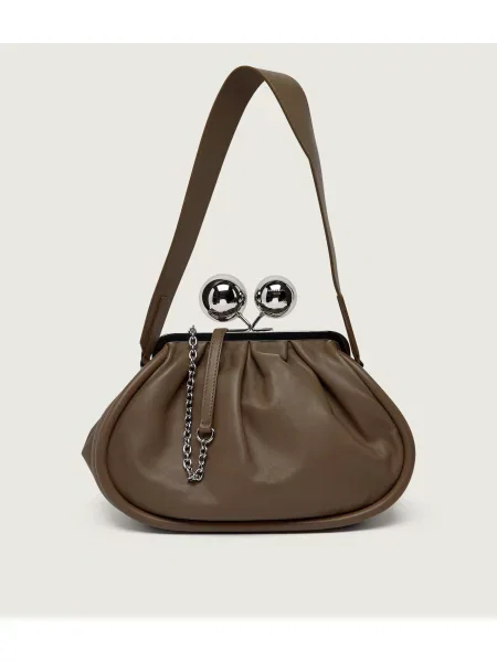 Weekend MaxMara De piele geantă pe umăr Pasticcino Milvanew maro