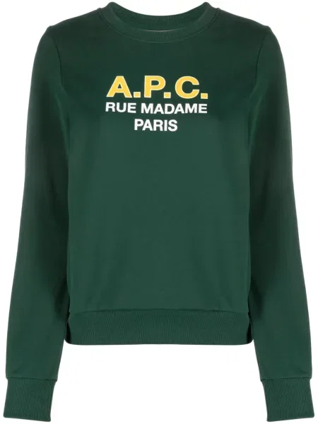 Hanorac A.p.c. cu imagine verde