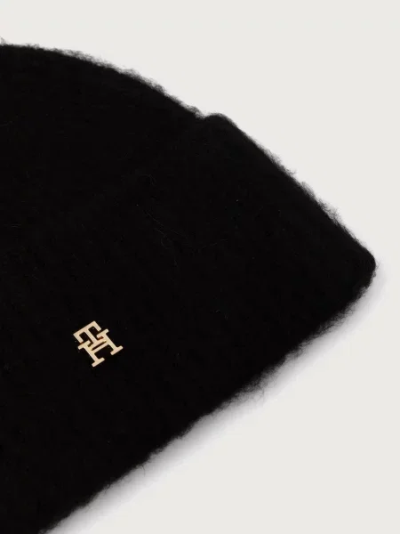Tommy Hilfiger czapka beanie z wełną czarna