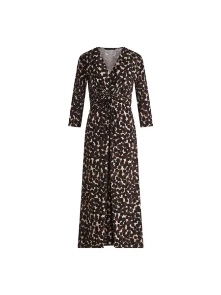 Sukienka midi Betty Barclay w grochy do kolan brązowa