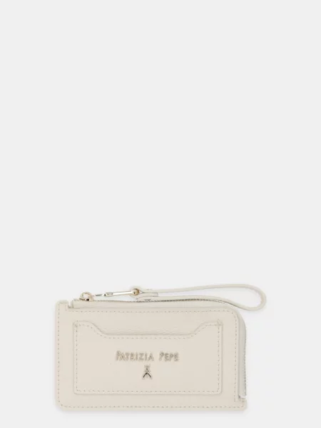 Usnjena denarnica Patrizia Pepe bež
