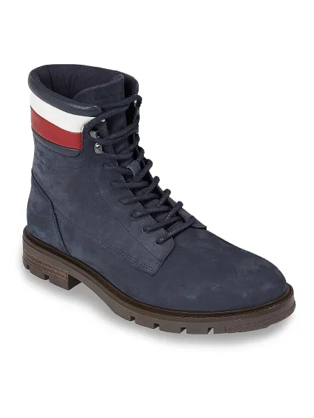 Botine Tommy Hilfiger din piele albastru