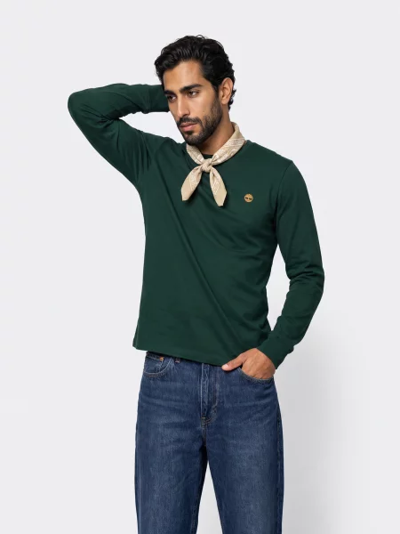 Tricou Timberland cu broderie verde