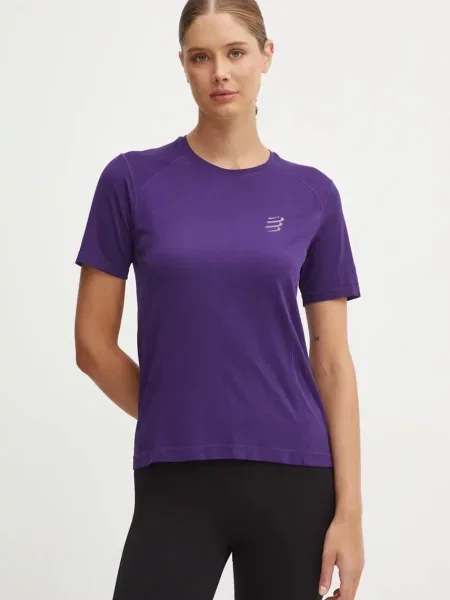 Běžecké tričko Compressport Performance fialová