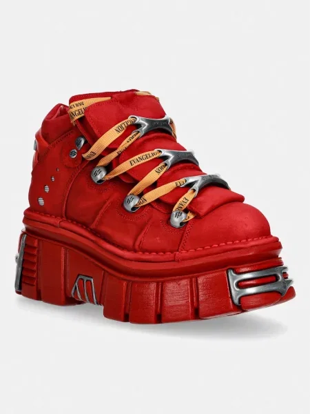 New Rock női nubuk cipő NOBUCK ROJO + IMPERFECT TOWER ROJO TORNILLOS piros