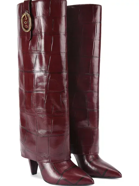 Кожаные ботфорты Kurt Geiger London коричневые