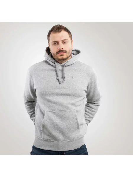 Bluza z kapturem Champion polarowa z logo szara