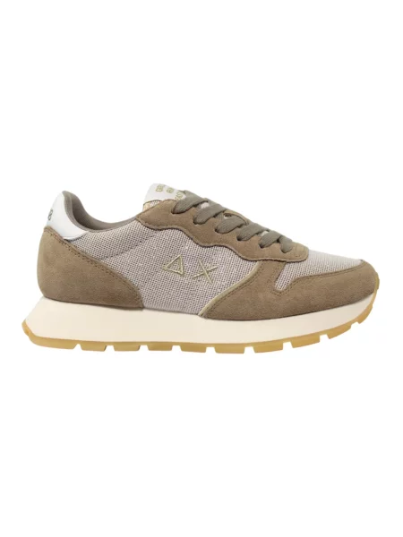 Sneakersy Sun68 z kamieniami beżowe