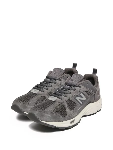 Sneakerși New Balance 550 cu șireturi din dantelă gri
