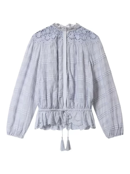 Bluză Marant Etoile cu broderie albastru
