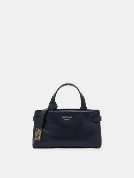 Кожаная сумка Emporio Armani черная