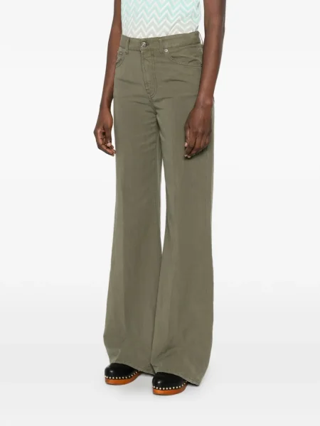 Jeansy Dondup z bursztynem z 5 kieszeniami zielone