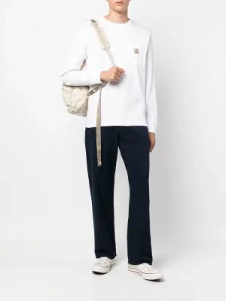 Тениска Carhartt Wip с автограф бяло