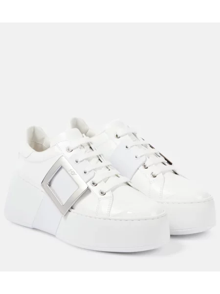 Sneakerși Roger Vivier din piele alb