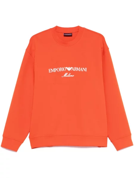 Суитчър Emporio Armani бродиран от джърси оранжево
