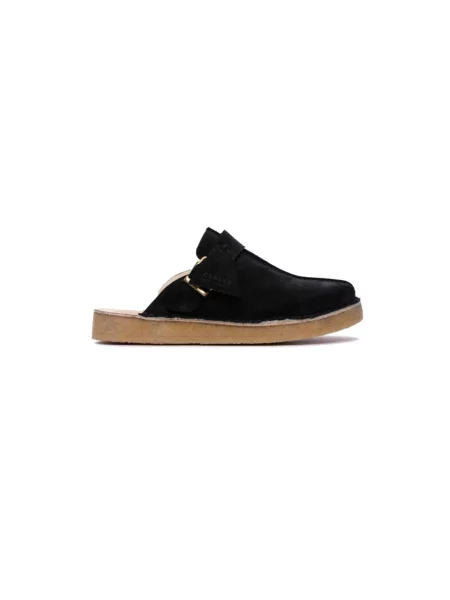 Clarks Originals klapki zamszowe Trek Mule czarny