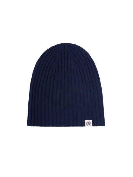 GOBI Cashmere Căciulă Unisex Cashmere Rib Knit Hat închis albastru